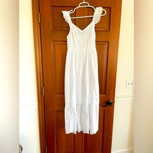 Perfect for spring break or pictures on the beach, NWT white eyelet sun dress